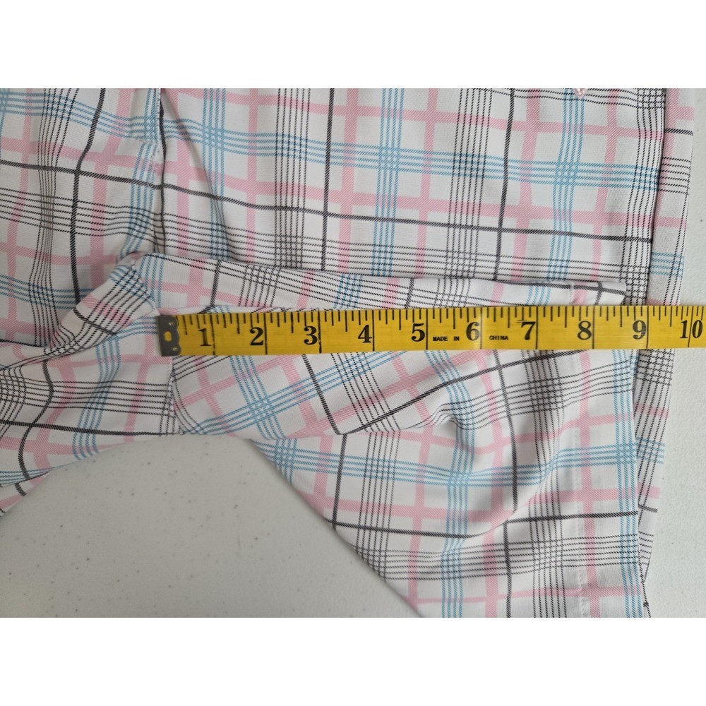 Callaway Women's 10 Pastel Blue Pink White Plaid Moisture Wicking Golf Shorts - Picture 15 of 16